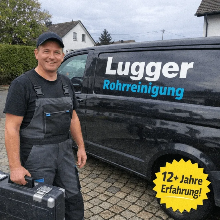 Professionelle Hochdruck-Rohrreinigungsdüse im Einsatz bei einer Rohrverstopfung